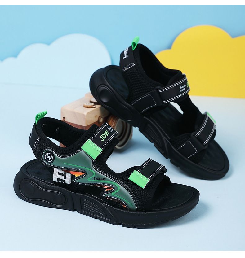 Scarpe per bambini Sandali per ragazzi 2024 estate nuovi sandali per bambini antiscivolo resistenti all'usura scarpe sportive da spiaggia per bambini di medie e grandi dimensioni alla moda_voghion.com