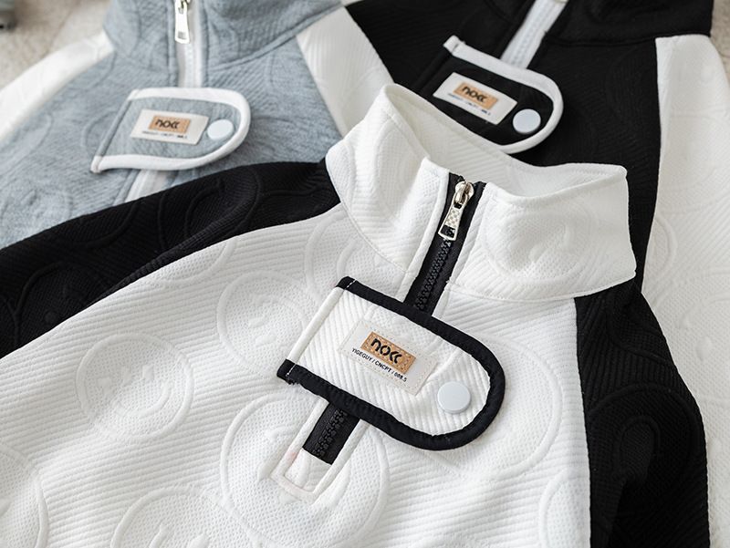 Completo da bambino in stile coreano, 2 pezzi, a maniche lunghe, casual, per primavera e autunno (bianco/nero/grigio, altezza 80-130 cm)_voghion.com