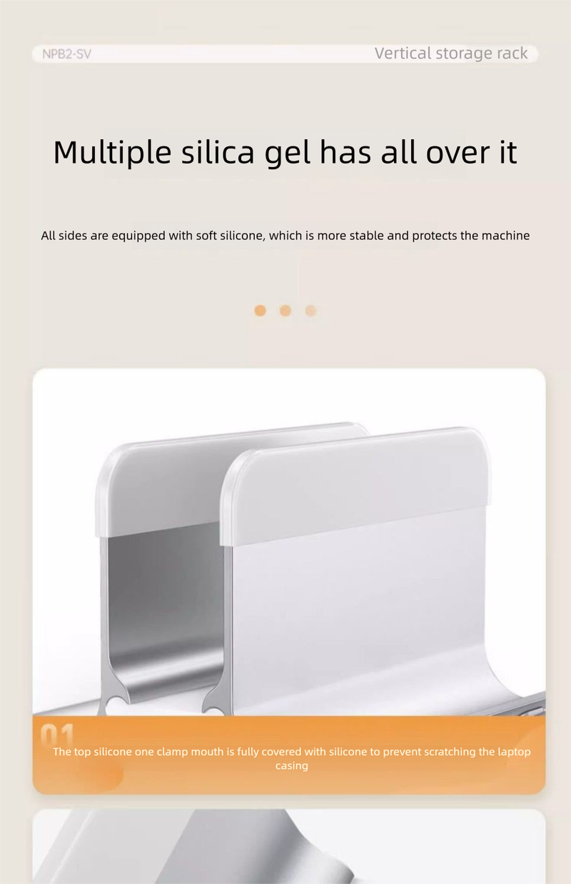 Laptop Vertikalständer Tablet Aufrecht Rack Aluminiumlegierung Wärmeableitung Desktop Schwerkraftschloss Lagerung Metallbasis_voghion.com