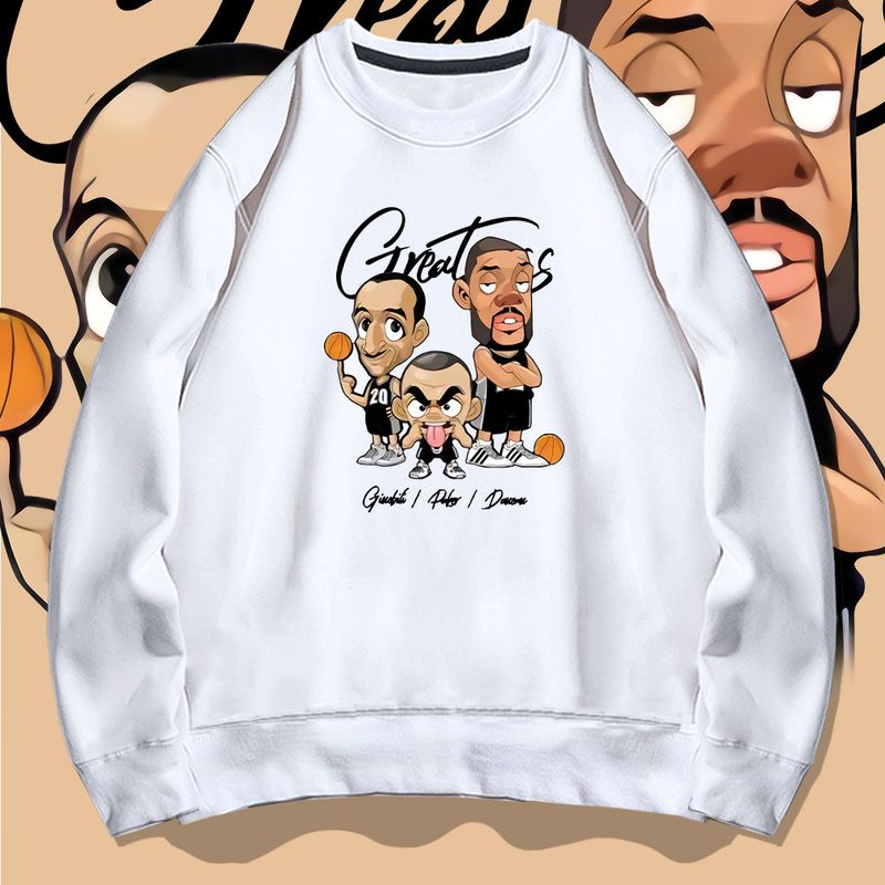 Bulls Ginobili Park Felpa con cappuccio girocollo da uomo Giacca da basket casual con spalle larghe alla moda_voghion.com