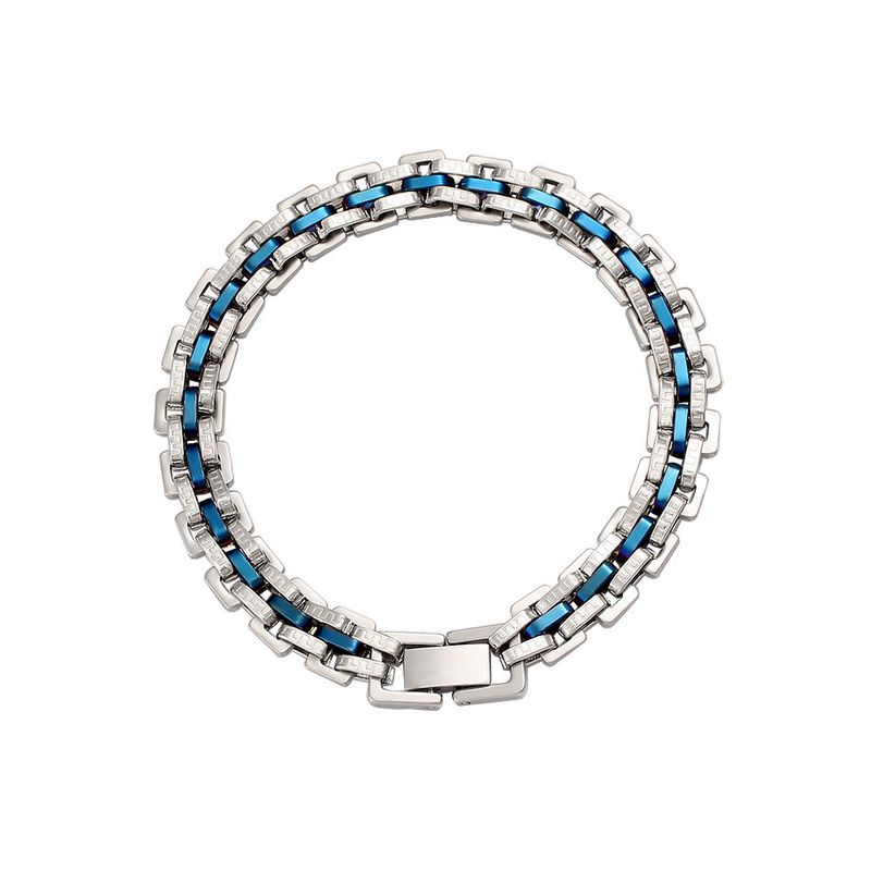 Men's And Women's Watch Titanium Steel U-Shaped Buckle 3 Rows Handmade Chain Personality Hip-Hop Versatile Casual Style_voghion.com