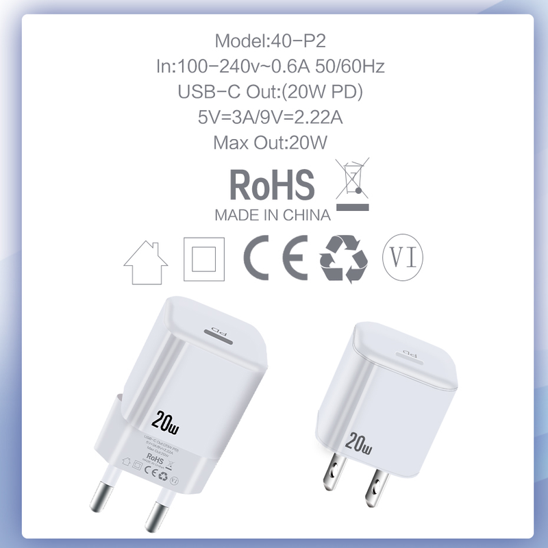 PD 20W USB-C mini nabíječka PD3.0 rychlonabíječka typu C mobilní nabíječka vhodná pro iPhone 12 Pro Max Huawei Xiao nabíječka typu 3.0_voghion.com