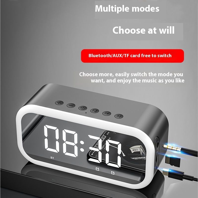 Bluetooth speaker, electronic alarm clock, computer sound system, wireless mobile desktop, home and outdoor portable_voghion.com