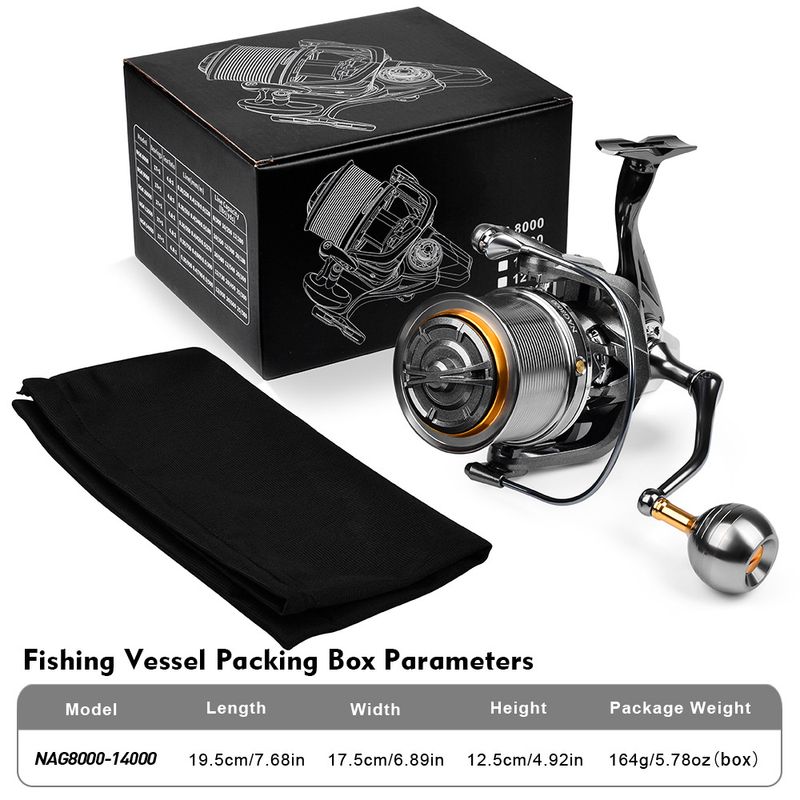 G Drag Sea Boat Lure Fishing Metal Stand Spinning Reel 4.8:1 Ultra Long Cast 6+1BB_voghion.com