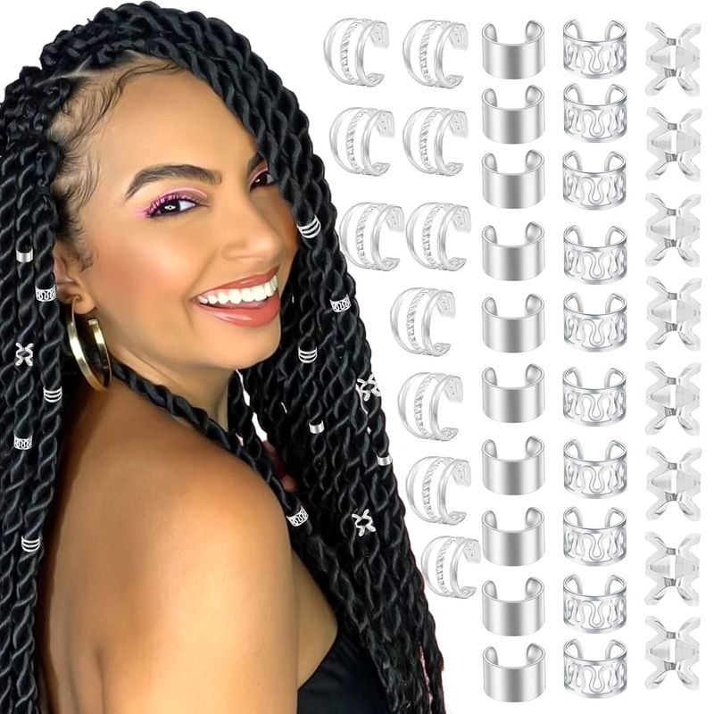 Fermagli e forcine per capelli, 40 pezzi di fermagli per orecchie, dreadlocks e anelli per capelli per modelli di hosting completo più venduti_voghion.com