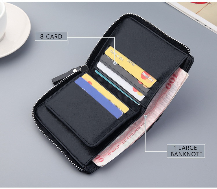 Brieftasche Für Männer Kurze Casual Carteras Business Faltbare Brieftaschen PU Leder Männlichen Billetera Hombre Kleine Zipper Geldbörse_voghion.com