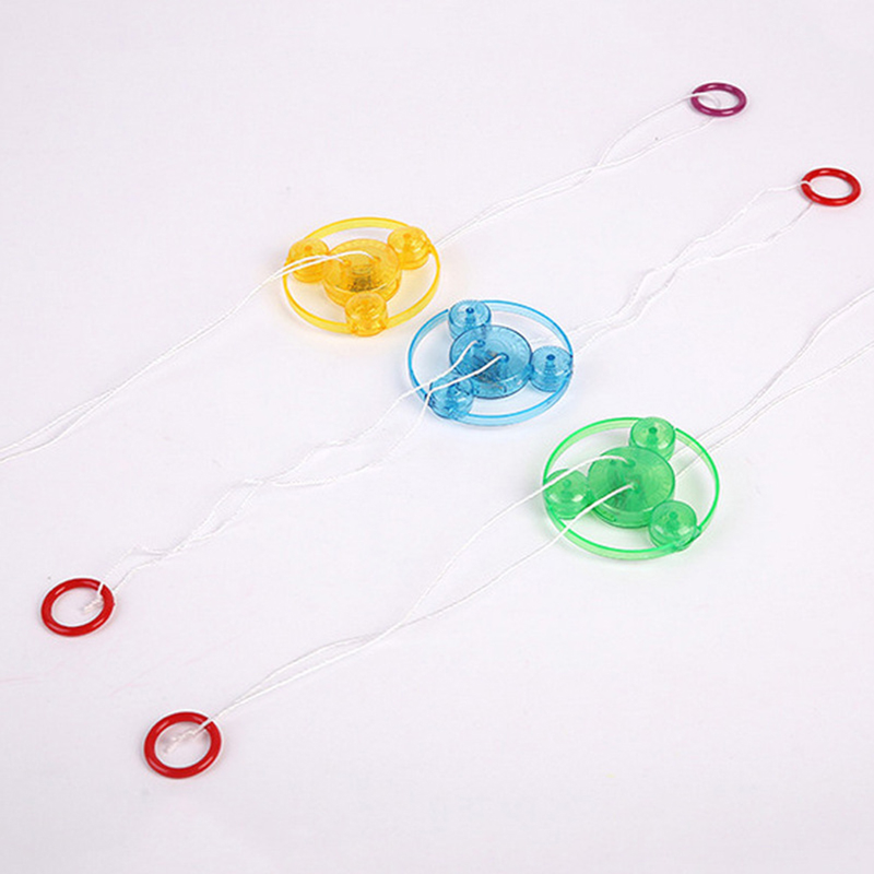 ToysMall Outdoor Plastic Colorful LED Light Pulling Wire Flying Saucer Kids Classic Toy_voghion.com