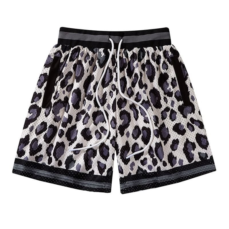 Unbeatable Quality 25 American Men's Sport Leopard Print Quarter Basketball Double-layer Mesh Quick Drying Casual Running Shorts Style_voghion.com