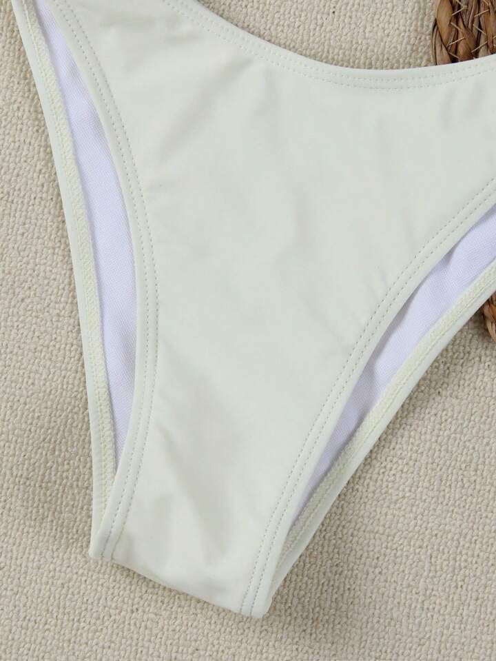 Novo biquíni sexy de cor sólida, sem alças, dividido, maiô feminino, 2024_voghion.com