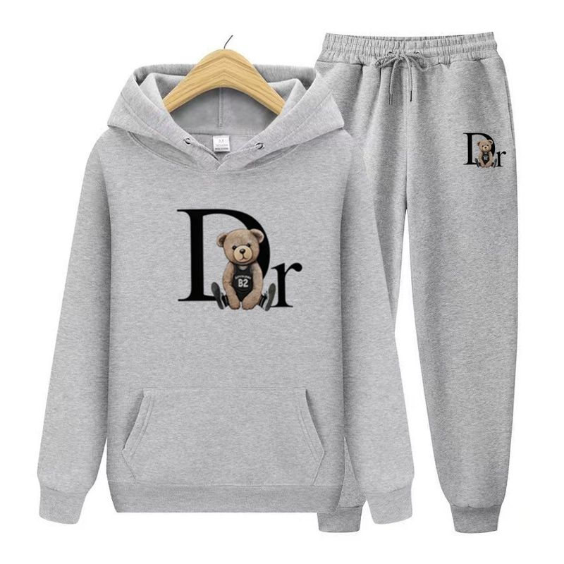 Buchstabendruck Straße Koreanischer Stil Persönlichkeit Unisex Casual Hoodie Sweatshirt Set_voghion.com