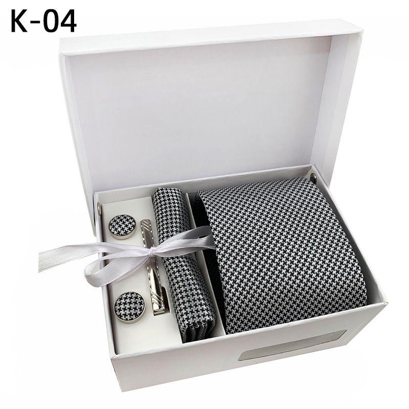 Set di 6 gemelli con fermacravatta e fazzoletto da taschino da uomo in stock, confezione regalo 2025, prezzo di fabbrica all'ingrosso_voghion.com