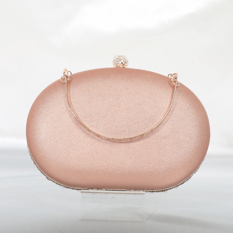 Handmade Pearl Inlaid Diamond Round Metal Handheld Evening Style Dress Bag Gift New Arrival_voghion.com
