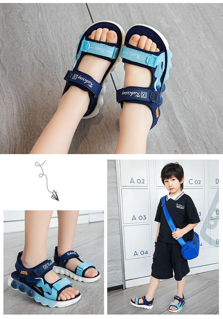 Sandali sportivi da ragazza per bambini 2024 estivi nuovi medi e grandi alla moda Scarpe da spiaggia antiscivolo per bambini_voghion.com