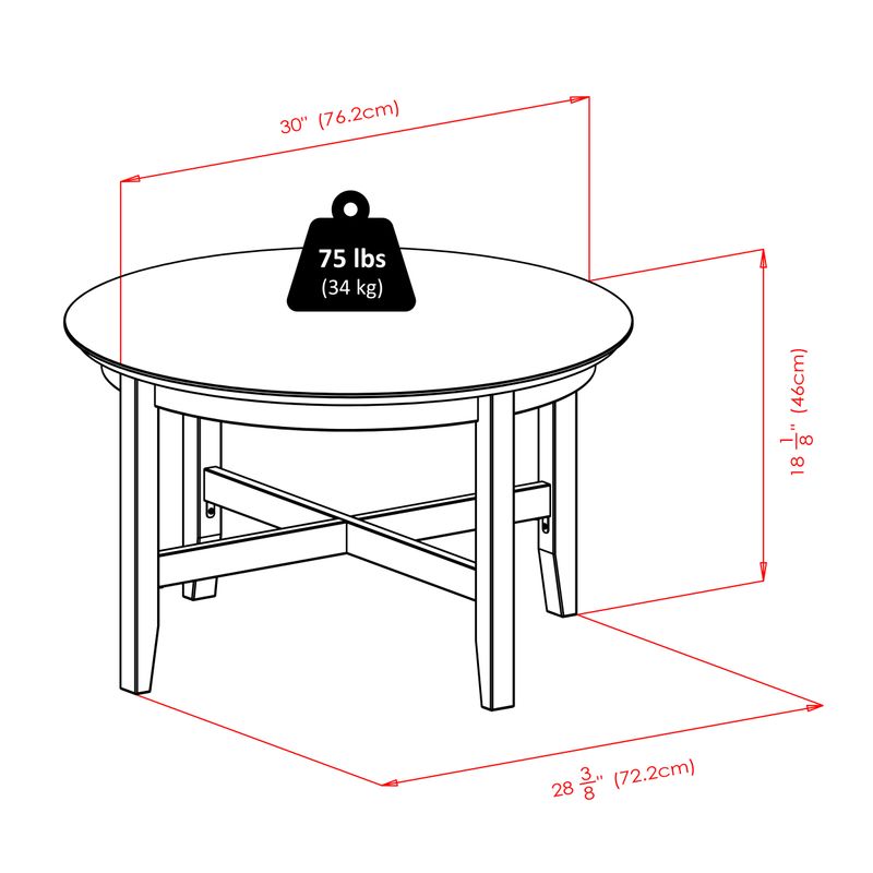 Toby Round Coffee Table; Espresso_voghion.com
