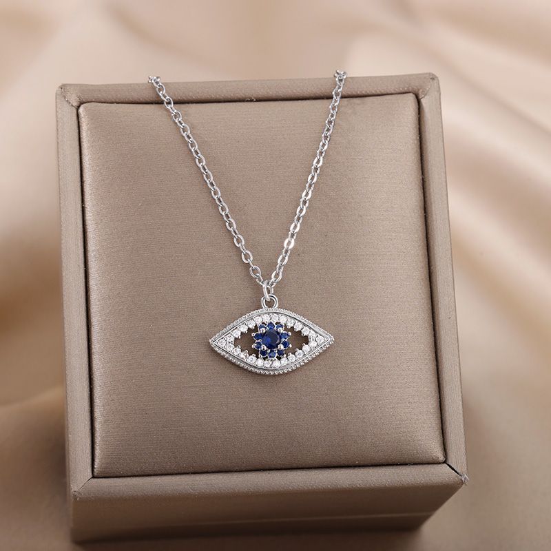 2025 New Arrivals Turkish Evil Eye Pendant Necklace for Women Gold Color Stainless Steel Necklaces 2024 Trending Choker Lucky Aesthetic_voghion.com