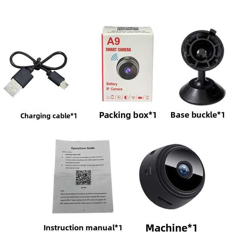 Trendy Items Smart Home Wireless WiFi Security Monitoring HD Aerial Photography Sports Small Camera A9 Camcorder_voghion.com