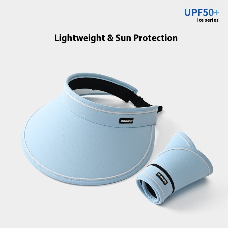 Große, leere Oberseite, Hut für Damen, Sommer-UV-Schutz für das Gesicht und umklappbarer Sonnenhut, faltbar unter einer Banane_voghion.com