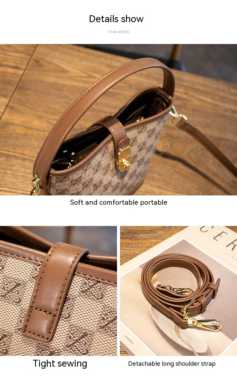 Nuovo Buono 2023 Borsa a secchiello semplice da donna Borsa quadrata piccola portatile di alta qualità leggera di lusso Borsa a tracolla monospalla retrò_voghion.com