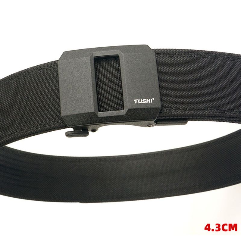 4.3CM Double Layer Reinforced Automatic Buckle Shooting Training Quick Release Pistol Nylon Waist Outdoor Leisure Belt_voghion.com