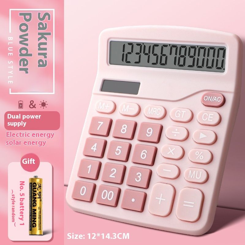 Dual Power Calculator Solar Office Accounting, Student Computer For Finance, Portable_voghion.com