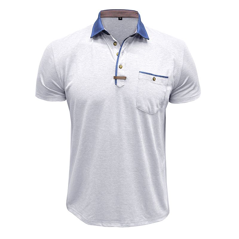 Grenzüberschreitende Sommer europäischen und amerikanischen Herren Kurzarm Revers T-Shirt, Außenhandel Herren Polo Shirt Casual Top Großhandel_voghion.com