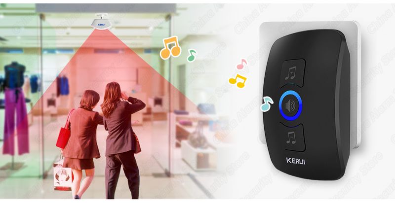 KERUI M525 Wireless Spain Stock 433Mhz Home Security Waterproof Touch Button 150M Long Distance Smart Welcome Doorbell_voghion.com