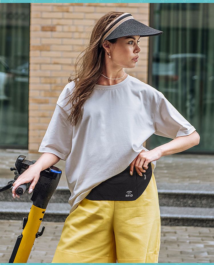 Weiqiang Nuovo marsupio da viaggio antifurto RFID per sport all'aria aperta, corsa, impermeabile, in nylon, vestibilità slim, leggero_voghion.com