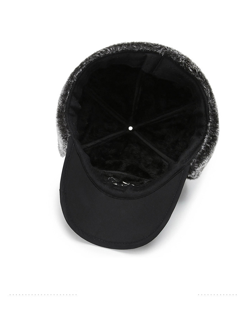 Sombreros de invierno para hombre, cálidos, resistentes al frío, para personas de mediana edad y para exteriores, con bordado, protección auditiva, Lei Feng, sombrero para papá mayor._voghion.com