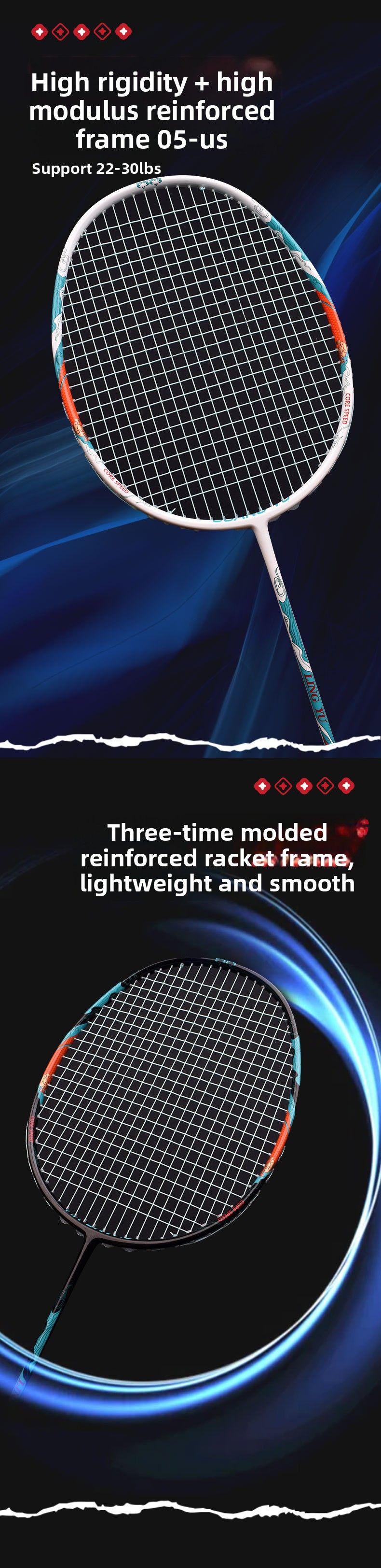 Guangyu 8U Balanced Blade Lightweight Home Training Badminton Carbon Fiber Couple Entertainment Racket_voghion.com