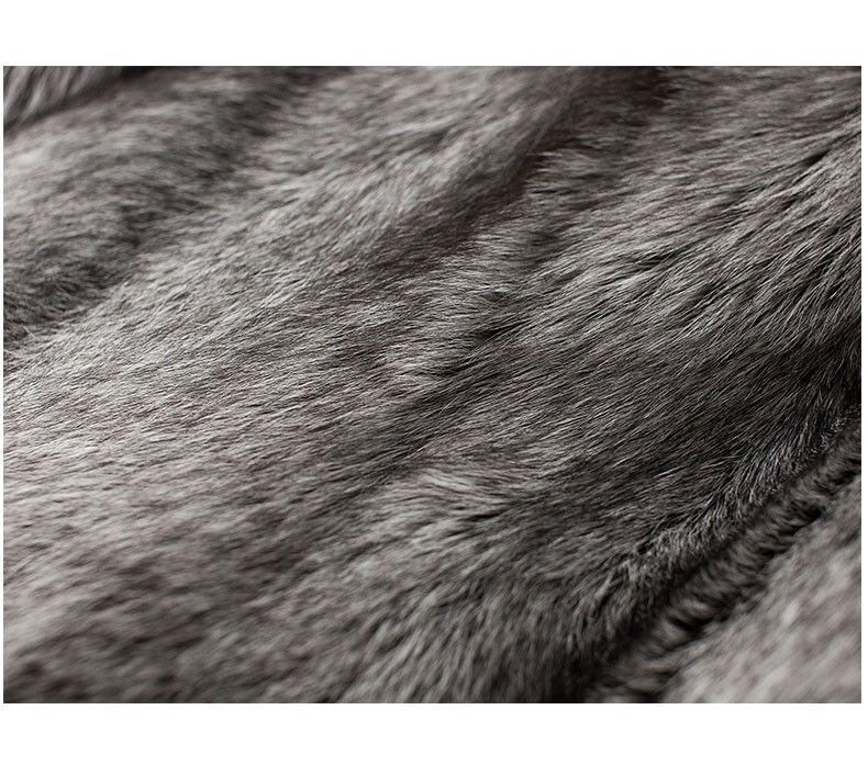 Men's clothing Autumn-winter fur men's coat Fashion casual silver fox fur coat thickened to keep warm_voghion.com