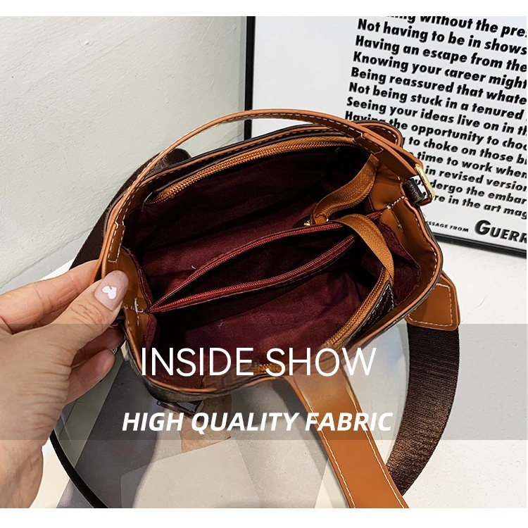 Een niche-designtas voor vrouwen, de nieuwe mode van dit jaar, retro-temperament, veelzijdige brede schouderband, retro-crossbody-emmertas_voghion.com