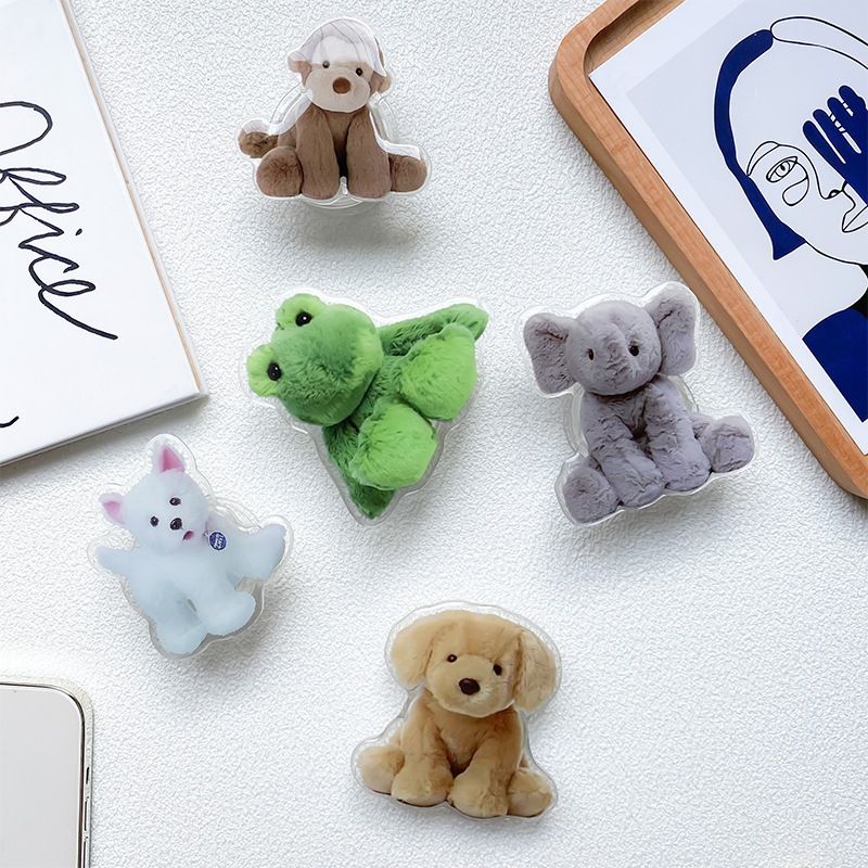 Support d'airbag pour téléphone portable, adhésif extensible, pour bureau, paresseux, stable, créatif, chat, chien, éléphant_voghion.com