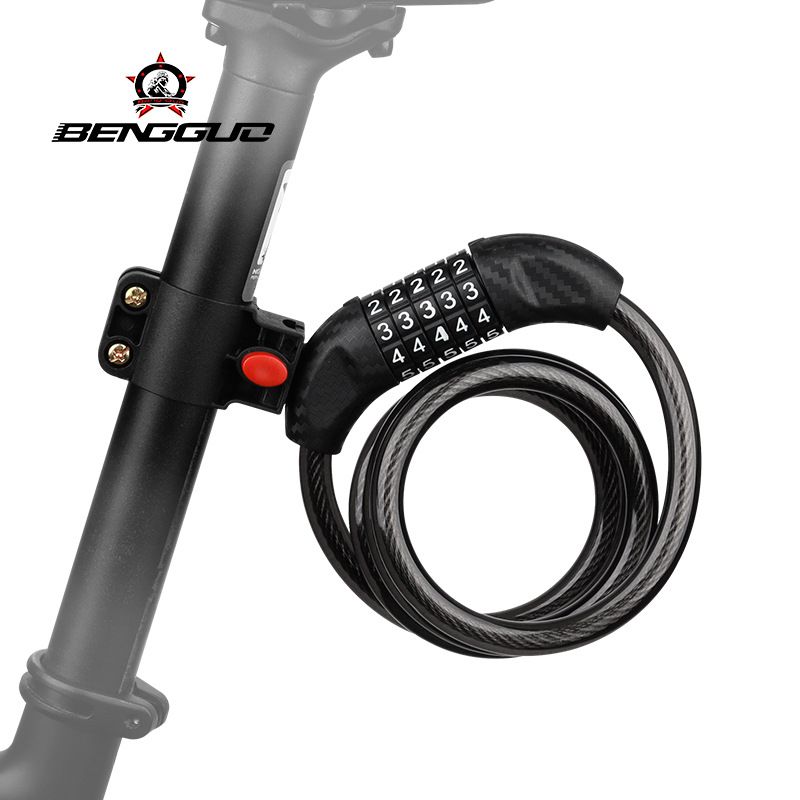 Lucchetto antifurto per bicicletta, moto, mountain bike elettrica, con password a cinque cifre, lucchetto portatile per auto_voghion.com