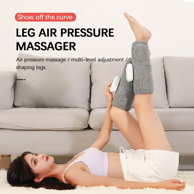 Masaj electric inteligent wireless pentru picioare, 3 moduri, presiune aer compresie masaj, braț gambei, durere musculară, dispozitiv de masaj pentru ameliorarea durerii_voghion.com
