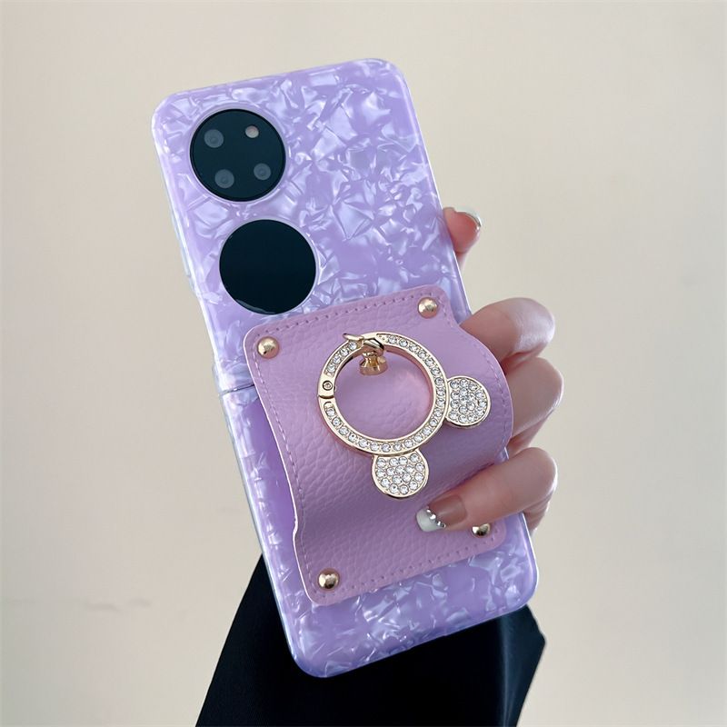 Shell pattern wrist strap ring for Huawei p50 pocket folding screen phone case pocket 2 Drop-resistant shell_voghion.com