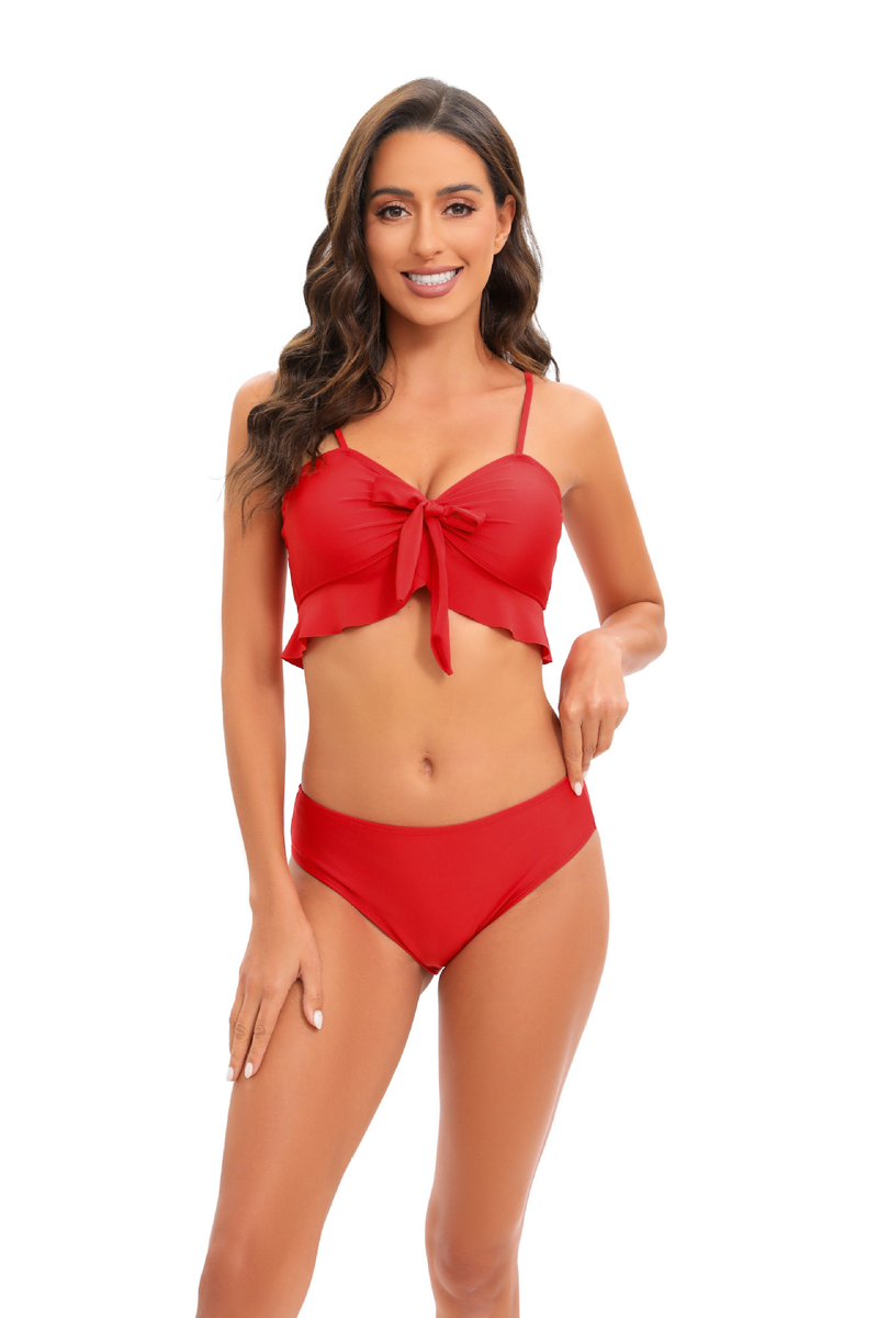 Bikini sexy da donna a triangolo diviso tinta unita_voghion.com