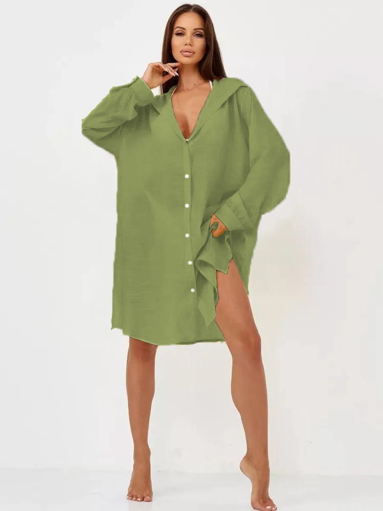 Strandüberzug für Damen – Leichter Sonnenschutz-Kimono-Überzug für Badeanzüge, Urlaub, Poolparty_voghion.com