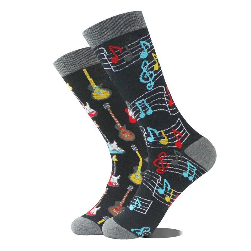 New style brand, same personalized mid length contrasting colors, men's cotton socks, trendy socks_voghion.com