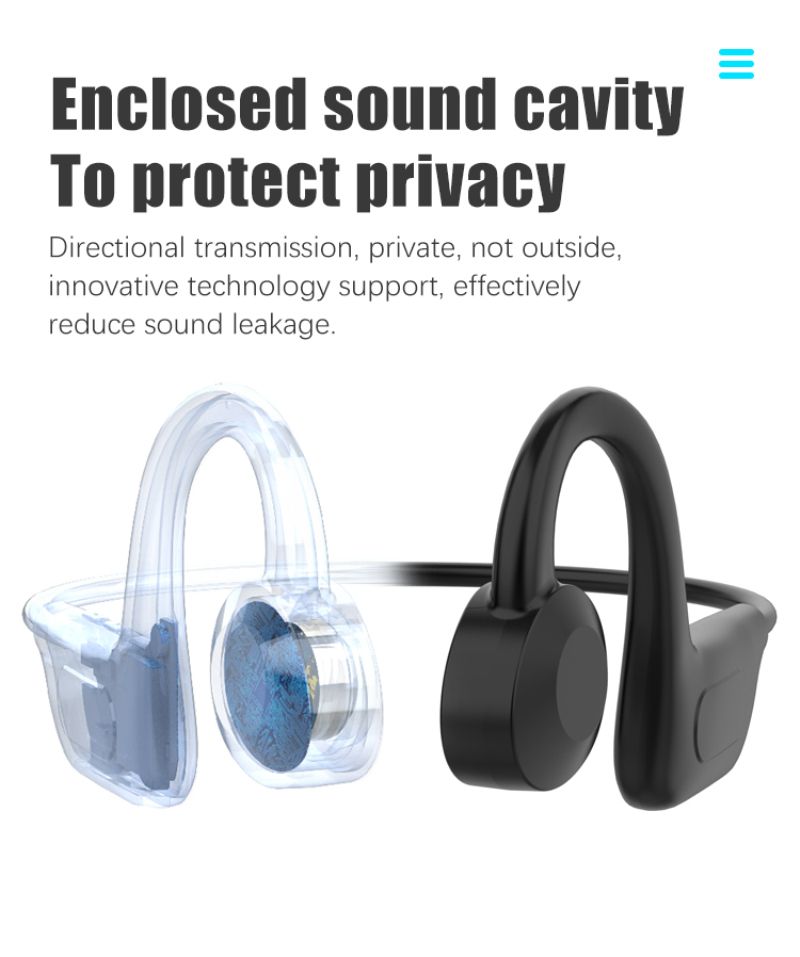 Earphones Wireless Bluetooth Bone Conduction Headphones Neckband Sport Headset with TF Card MP3 Player For Android IOS_voghion.com