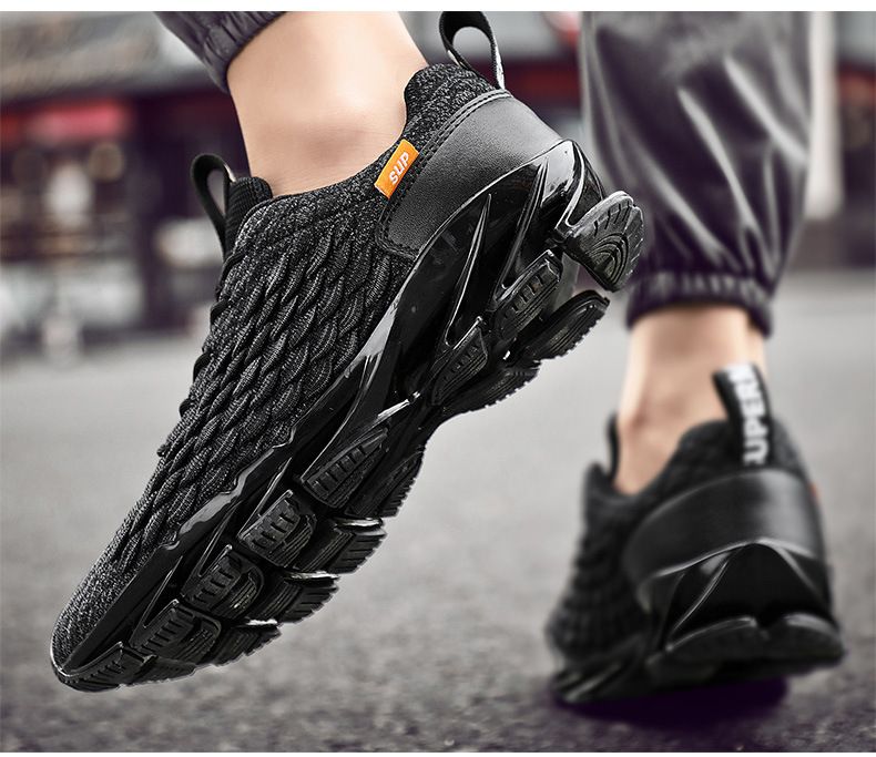Chaussures de sport décontractées en filet à écailles de poisson pour hommes_voghion.com