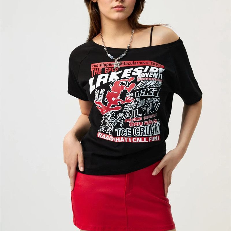Bottoni stampati 40 pezzi 1*1 T-shirt a maniche corte con filetto, top con spalle scoperte per donna, abito estivo resistente sinonimi_voghion.com
