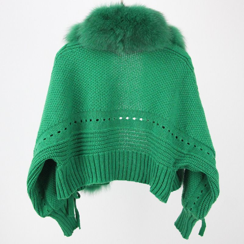 Damenbekleidung 2024 Frühling Damenoberteile High-End-Frühling Echtfuchspelz vorne Strickjacke Gestrickte Damen Frühling und Herbst Klein_voghion.com