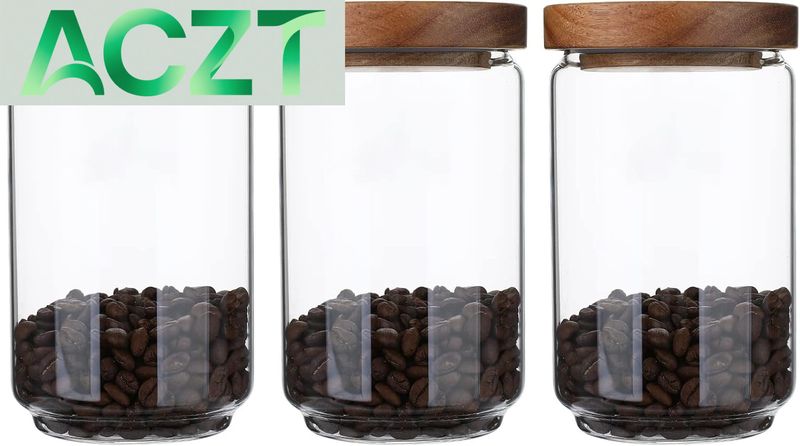 ACZT Storage Set da 3 pezzi, 25 oz (circa 708,7 g) Contenitore per alimenti da cucina in vetro borosilicato ad alta resistenza con acacia_voghion.com