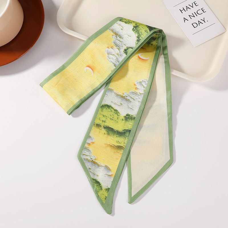 Frischer und eleganter langer Haargummi für Mädchen mit superfeenhafter Schleife und kleinem Wickelschal_voghion.com