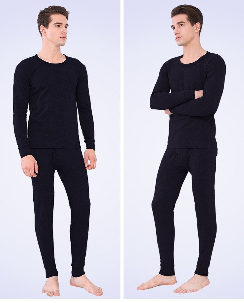 Isti muški debeli termo donji veš, okrugli izrez, osnovni set za jesen i zimu, veličina 12_voghion.com