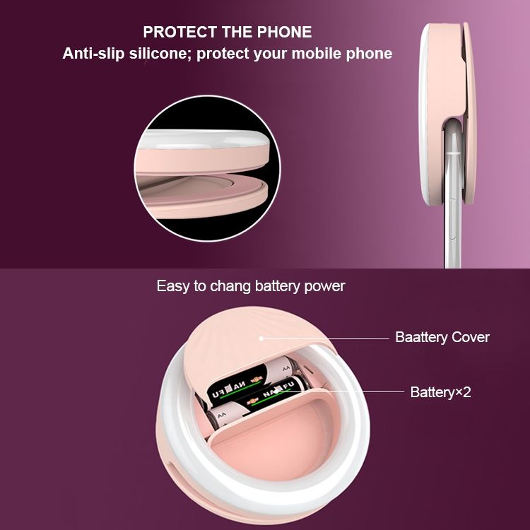 RK34 Wiederaufladbares Beauty-Selfie-Licht, Selfie-Clip, Blitz-Fülllicht (schwarz)_voghion.com