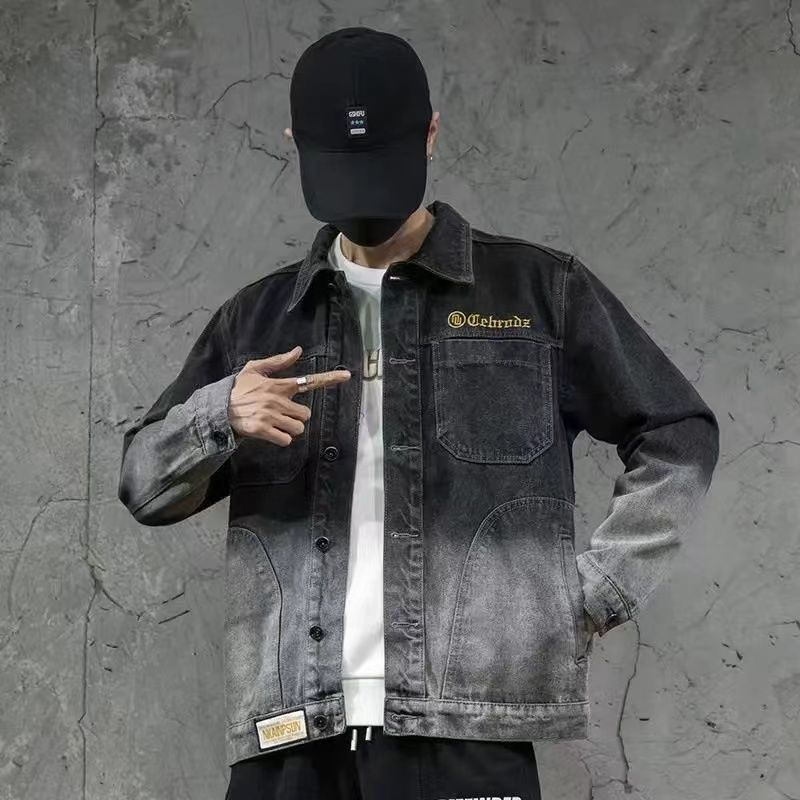 Spring and Autumn denim 2022 new trendy brand high-end multi pocket workwear loose oversized men's jacket_voghion.com