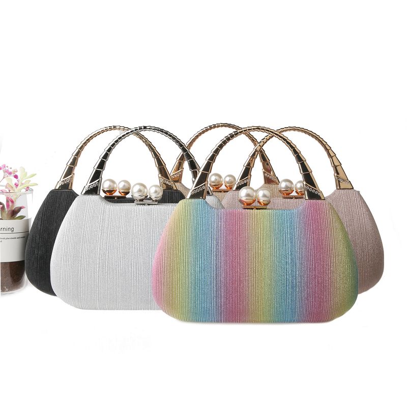 New Evening Fine Glitter Color Handbag Small Square Can Hold Large Mobile Phone Dress Bag 1901_voghion.com