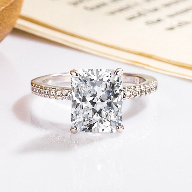 S925 sudraba gredzens sievietēm Luksusa dizaina moissanite gredzens cirkona rotaslietas_voghion.com
