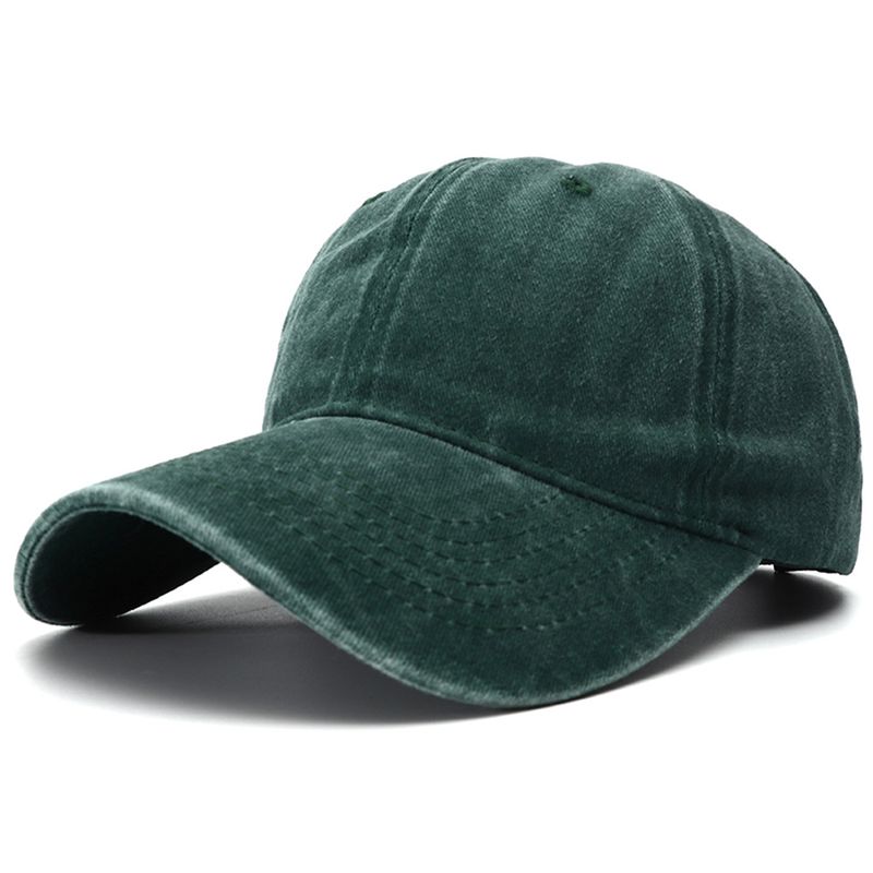 Unisex Plain Baseball adjustable Solid Color Peaked Cap Vintage Washed Cotton Snapback Hats for Women Men Gorras Para_voghion.com